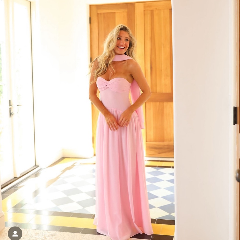 Chic Light Pink Strapless Dress